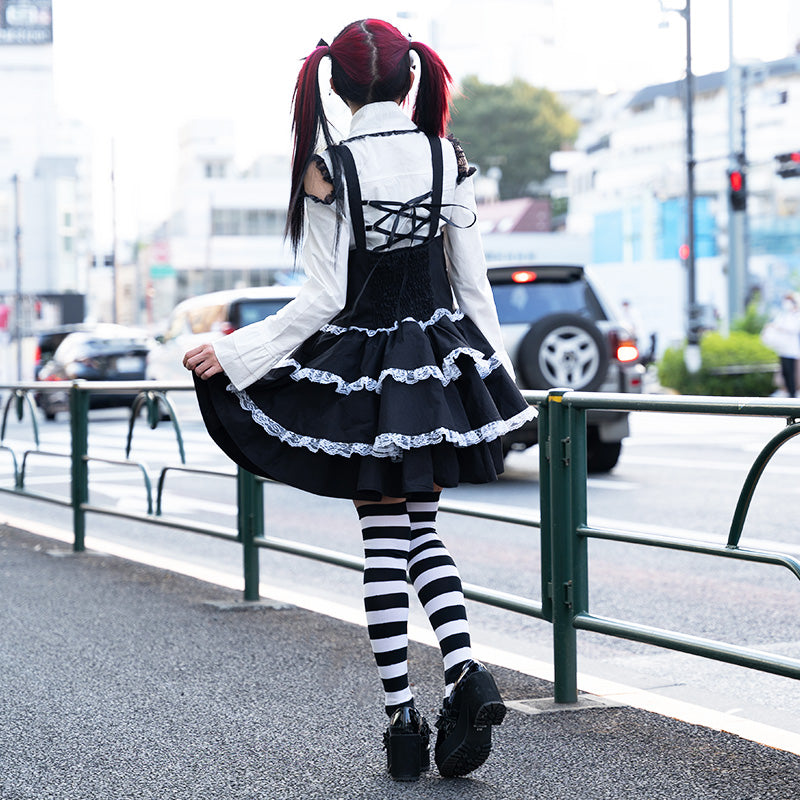 Three-layered Lolita Skirt ACDC RAG Three-layered Lolita Skirt ACDC RAG