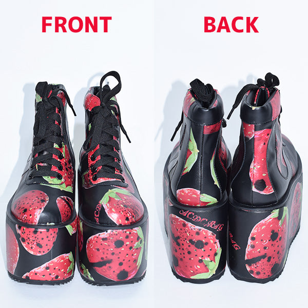 I read an image to a gallery viewer, Strawberry Platform Shoes
