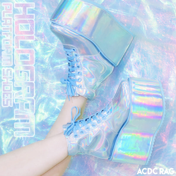 I read an image to a gallery viewer, Hologram Platform Shoes