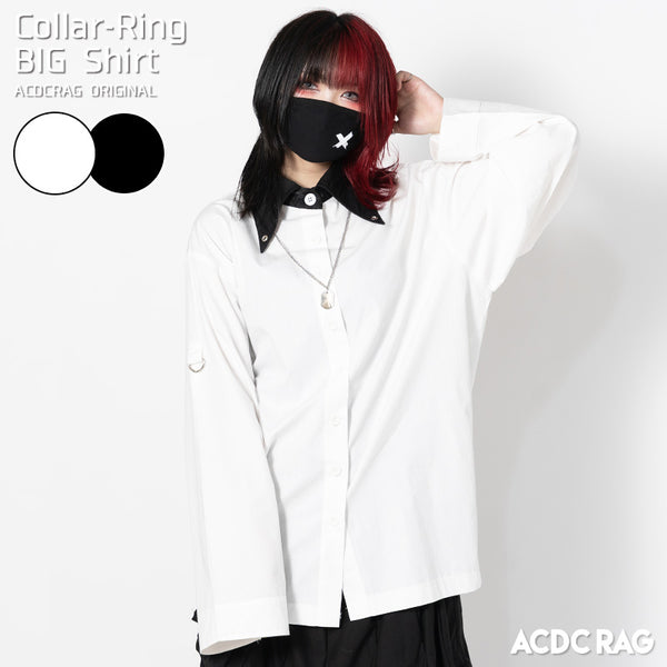 Collar-Ring Big Shirt