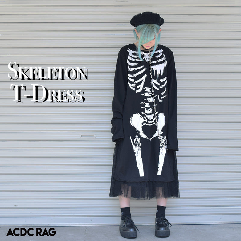 Skeleton Long T-Dress – ACDC RAG