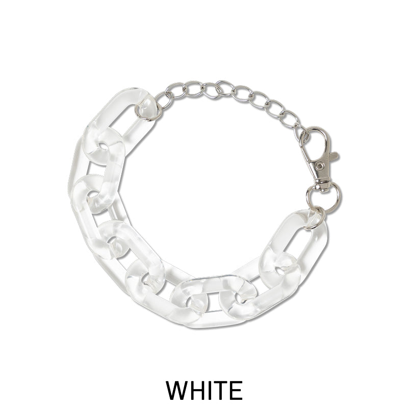 I read an image to a gallery viewer, Clear Chain Bracelet